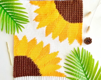 Crochet Pattern | The Sunflower Field Wall Hanging | Crochet Wall Hanging Pattern | Sunflower Crochet Pattern | Instant Download | PDF