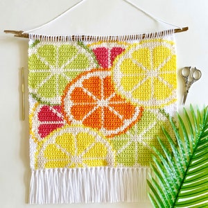 Crochet Pattern | The Citrus Dreams Wall Hanging | Wall Hanging Crochet Pattern | Fruit Crochet Pattern | Instant Download | PDF