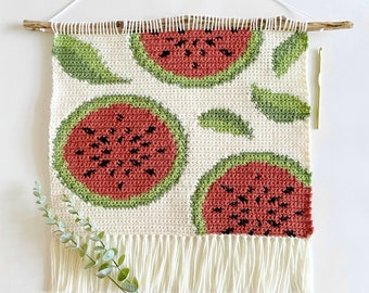 Crochet Pattern | The Watermelon Garden Wall Hanging | Wall Hanging Crochet Pattern | Watermelon Crochet Pattern | Instant Download | PDF