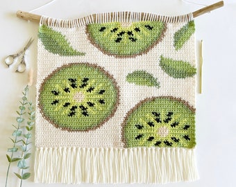 Crochet Pattern | The Kiwi Tree Wall Hanging | Wall Hanging Crochet Pattern | Kiwi Crochet Pattern | Instant Download | PDF