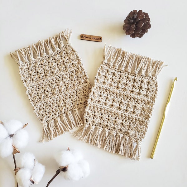 Crochet Pattern | The Addison Mug Rug | Crochet Mug Rug Pattern | Crochet Coaster Pattern | Handmade Home Decor | Instant Download | PDF