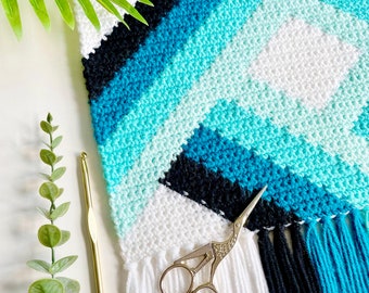 Crochet Pattern | The Modern Pinwheel Crochet Pattern | Crochet Wall Hanging Pattern | Crochet Tapestry | Crochet Home Decor Pattern | PDF