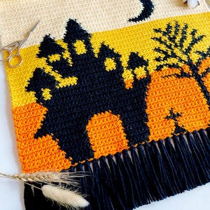 Crochet Pattern | A Very Haunted Wall Hanging | Wall Hanging Crochet Pattern | Crochet Tapestry | Halloween Crochet Pattern | PDF
