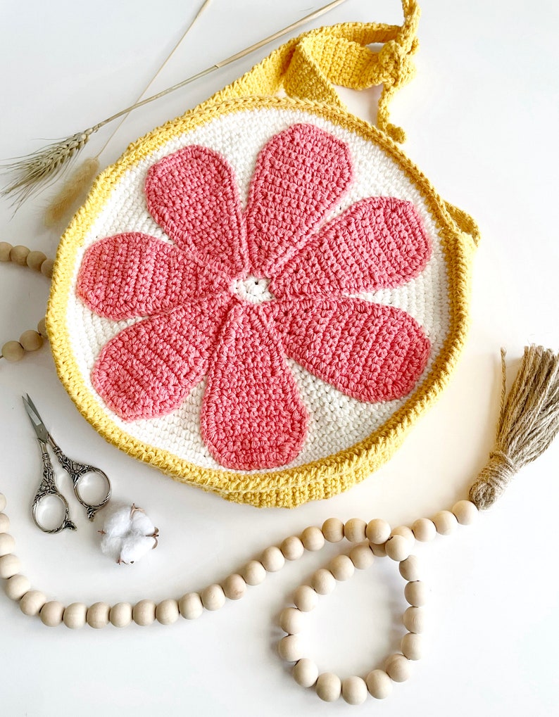Crochet Pattern the Grapefruit Festival Bag Crochet Pattern - Etsy