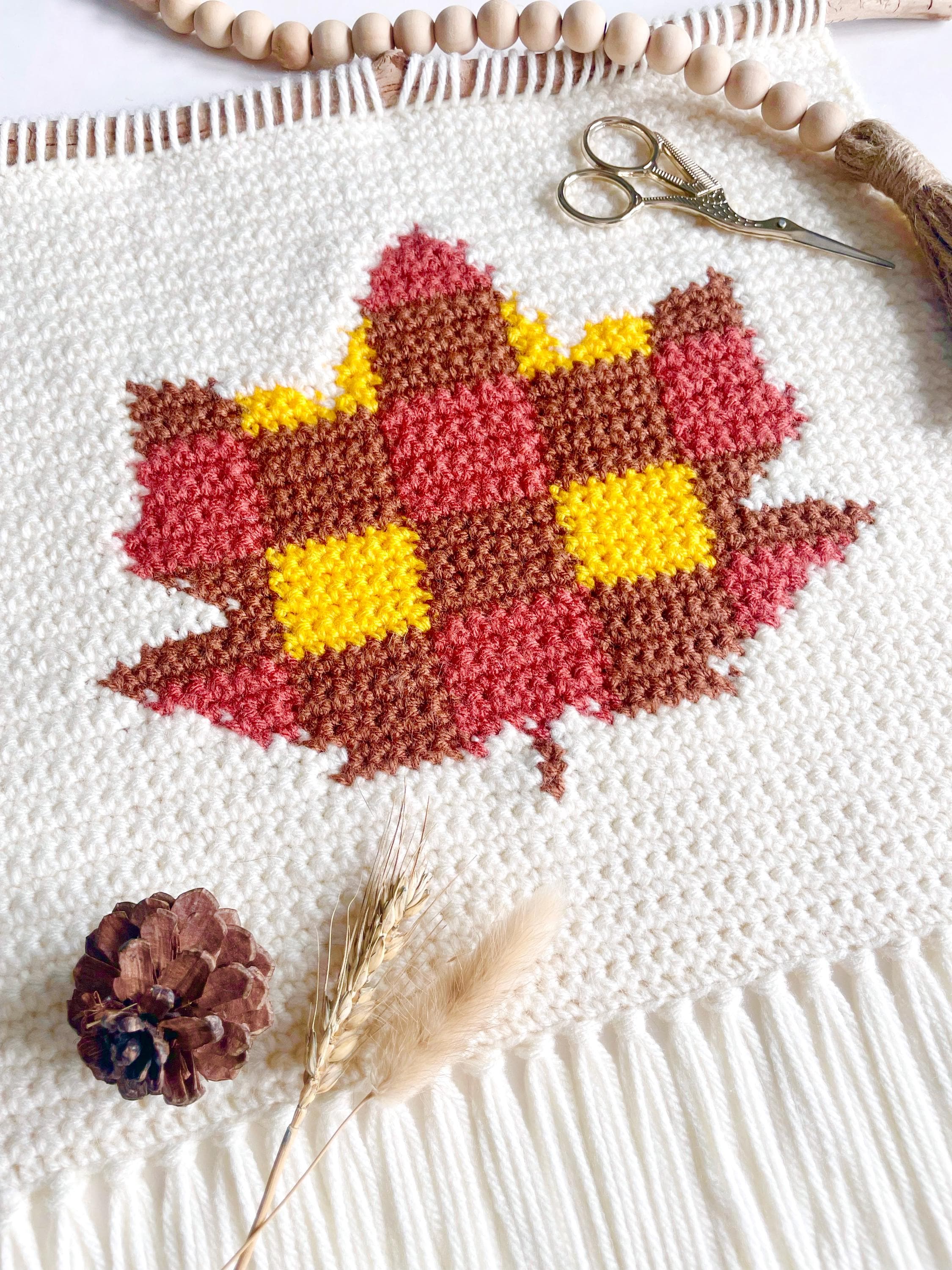 31 Framed Crochet Wall Art Patterns for Stylish, Handmade Decor 25 Crochet Pattern The First Sign of Fall Wall Hanging Wall