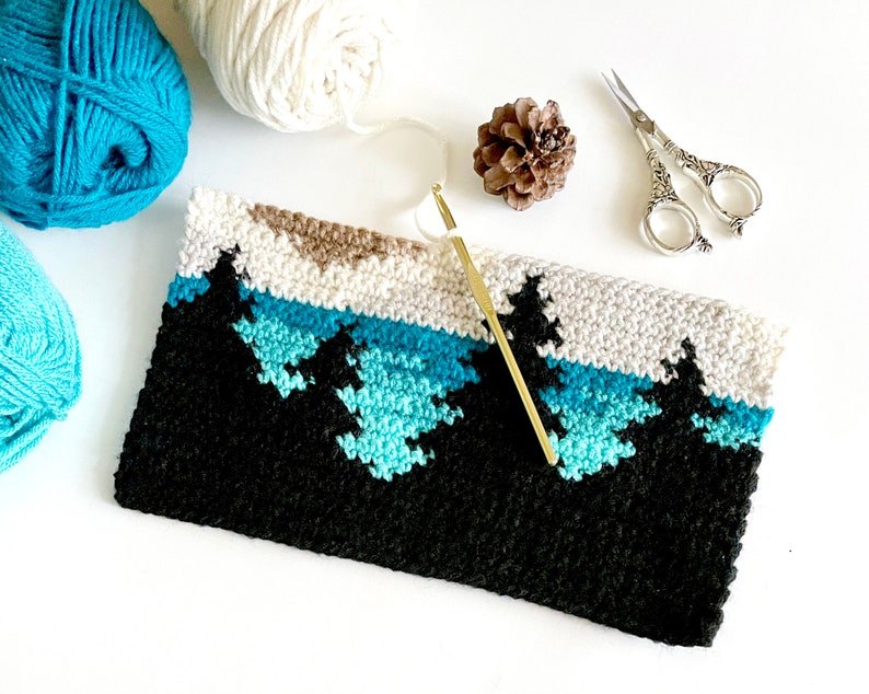 Crochet Pattern The Mini Mountainside Wall Hanging Mountain Wall Hanging Pattern Crochet Wall Hanging Pattern Instant Download PDF image 4