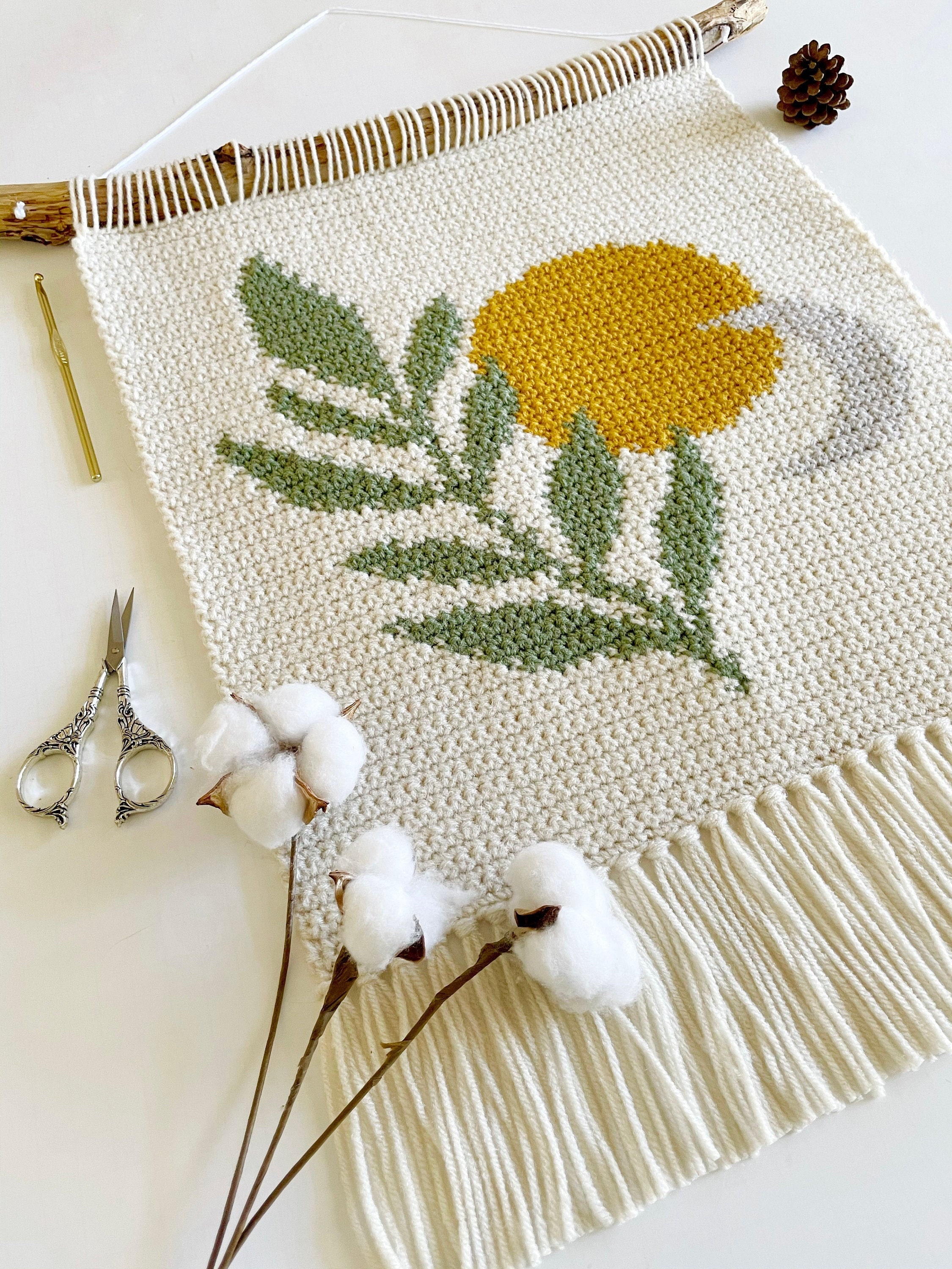 31 Framed Crochet Wall Art Patterns for Stylish, Handmade Decor 27 Crochet Pattern The Ferns In The Valley Wall Hanging