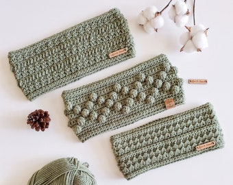 Crochet Pattern Bundle | Crochet Headband Pattern Bundle | Crochet Earwarmer Pattern Bundle | Instant Download | PDF Download | 4 PDF