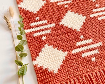 Crochet Pattern | The Geo Diamond Wall Hanging | Crochet Wall Hanging Pattern | Modern Crochet | Crochet Home Decor | Crochet Wall Decor
