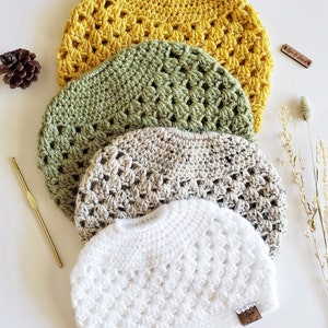 Crochet Pattern | The Autumn Cluster Messy Bun Beanie | Messy Bun Beanie Crochet Pattern | Crochet Messy Bun Hat | Instant Download | PDF