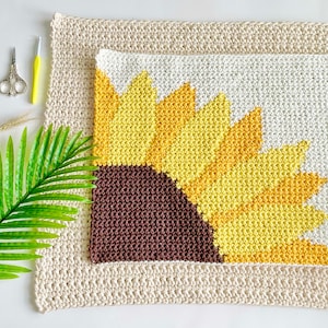 Crochet Pattern | The Sunflower Field Doormat | Doormat Crochet Pattern | Sunflower Crochet Pattern | Instant Download | PDF