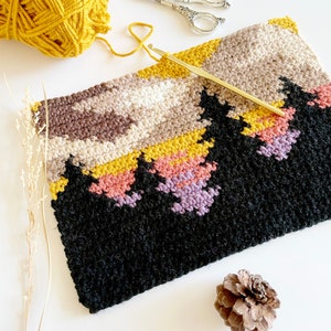 Crochet Pattern The Sunrise Mini Mountainside Wall Hanging Crochet Wall Hanging Pattern Instant Download PDF image 5