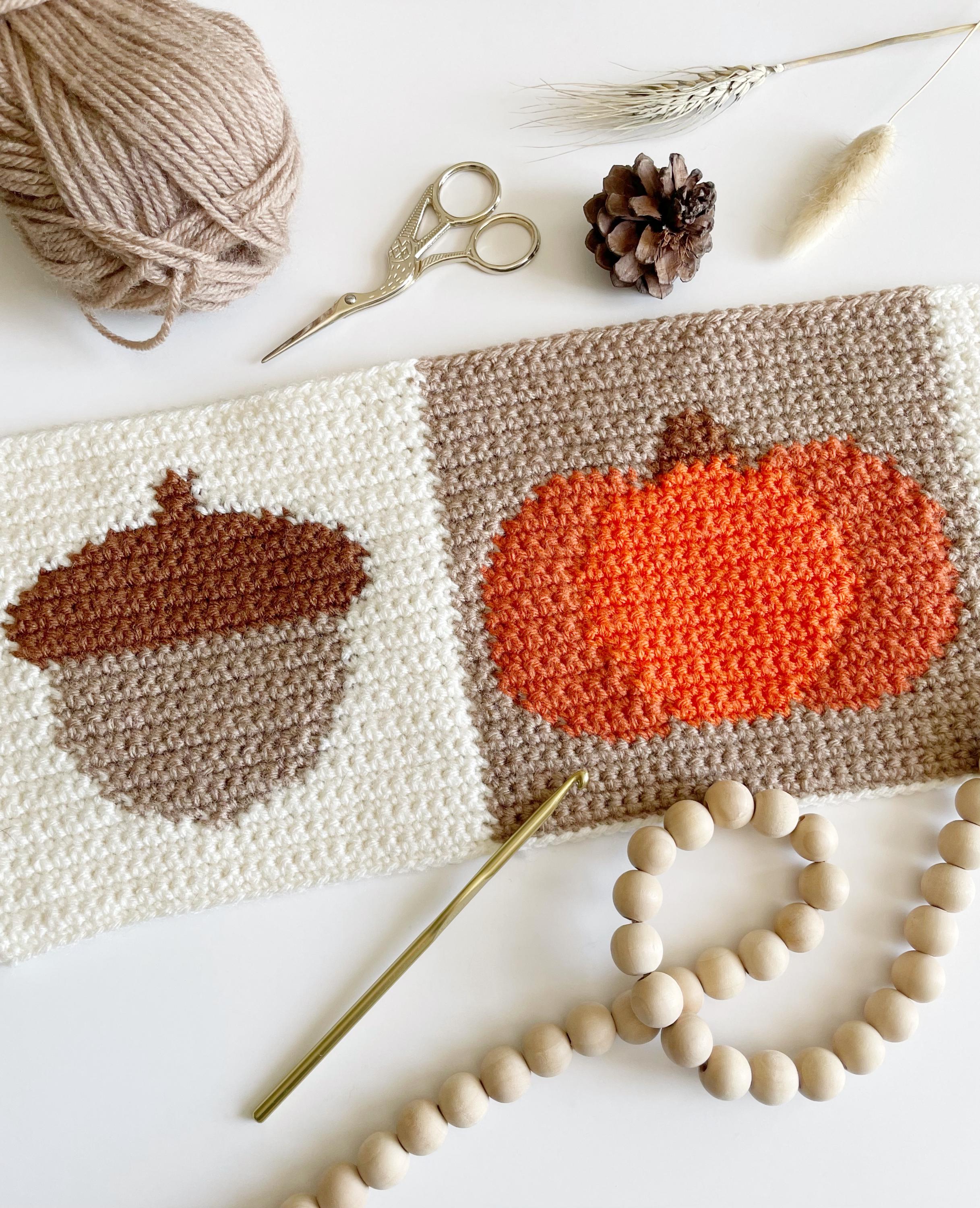 Crochet Pattern | the Fall Trio Wall Hanging | Wall Hanging Crochet ...