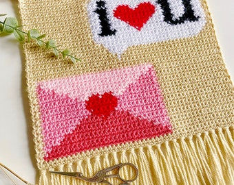 Crochet Pattern | The Love Letter Wall Hanging | Wall Hanging Crochet Pattern | Valentine's Day Crochet Pattern | Crochet Tapestry | PDF