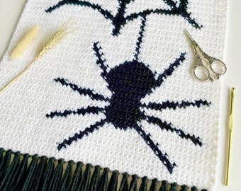 Crochet Pattern | The Spooky Spider Wall Hanging | Crochet Wall Hanging Pattern | Crochet Spider Pattern | Halloween Crochet Pattern | PDF