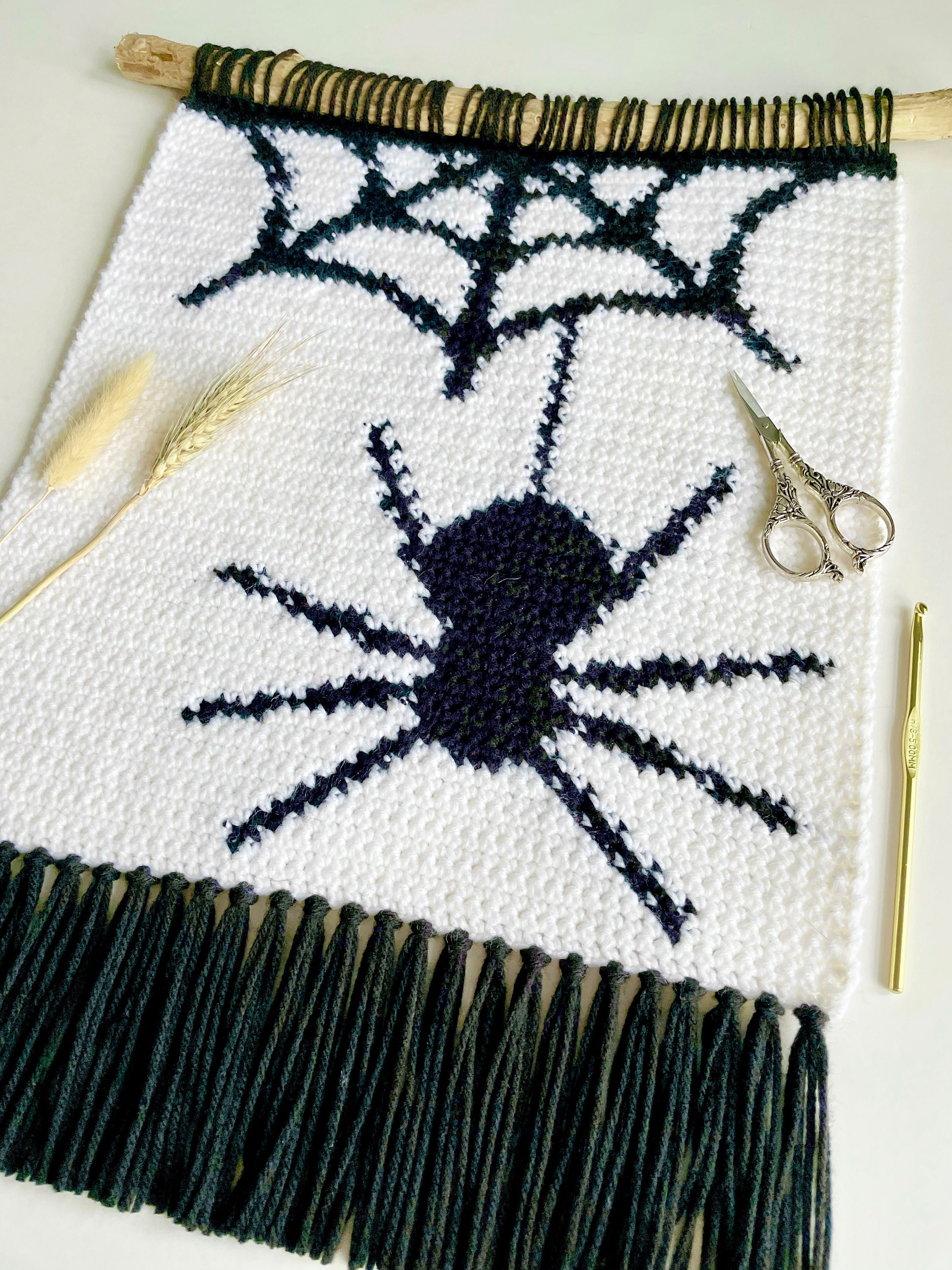 32 Spider Crochet Patterns for Cute, Creepy, and Giftable Makes 24 Crochet Pattern The Spooky Spider Wall Hanging Crochet
