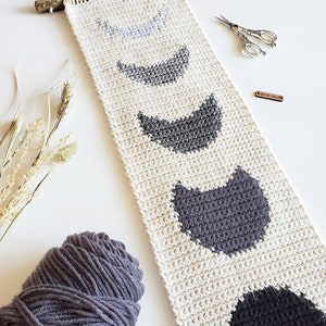 Crochet Pattern The Autumn Moon Phase Wall Hanging Moon Phase Crochet Pattern Crochet Wall Hanging Pattern Instant Download PDF image 5