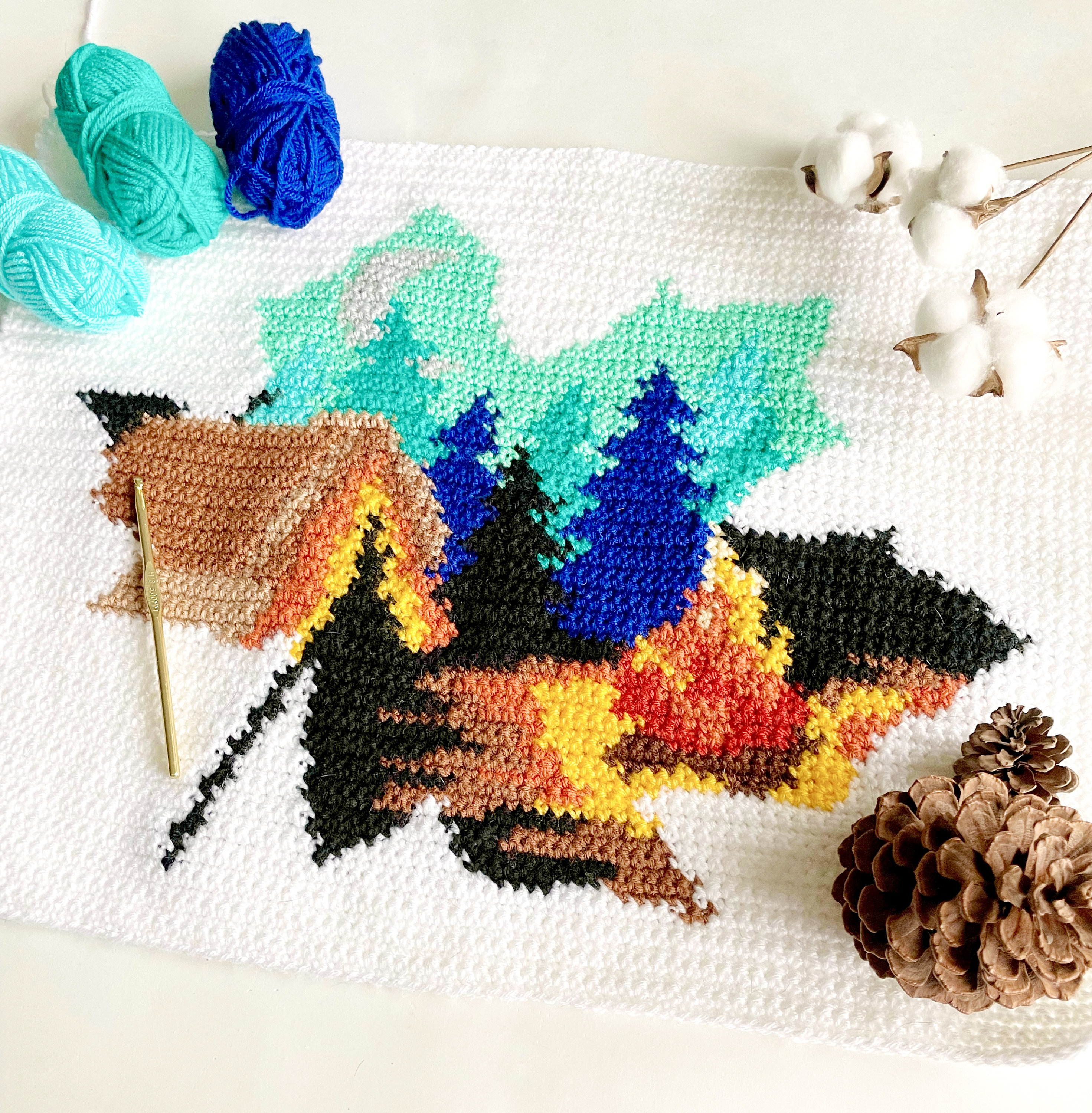 31 Framed Crochet Wall Art Patterns for Stylish, Handmade Decor 18 Crochet Pattern The "Under the Pine Trees" Wall Hanging