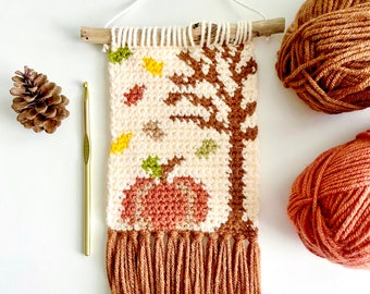 Crochet Pattern | The Teeny Weanie Fall Wall Hanging | Wall Hanging Crochet Pattern | Fall Crochet Pattern | Instant Download | PDF