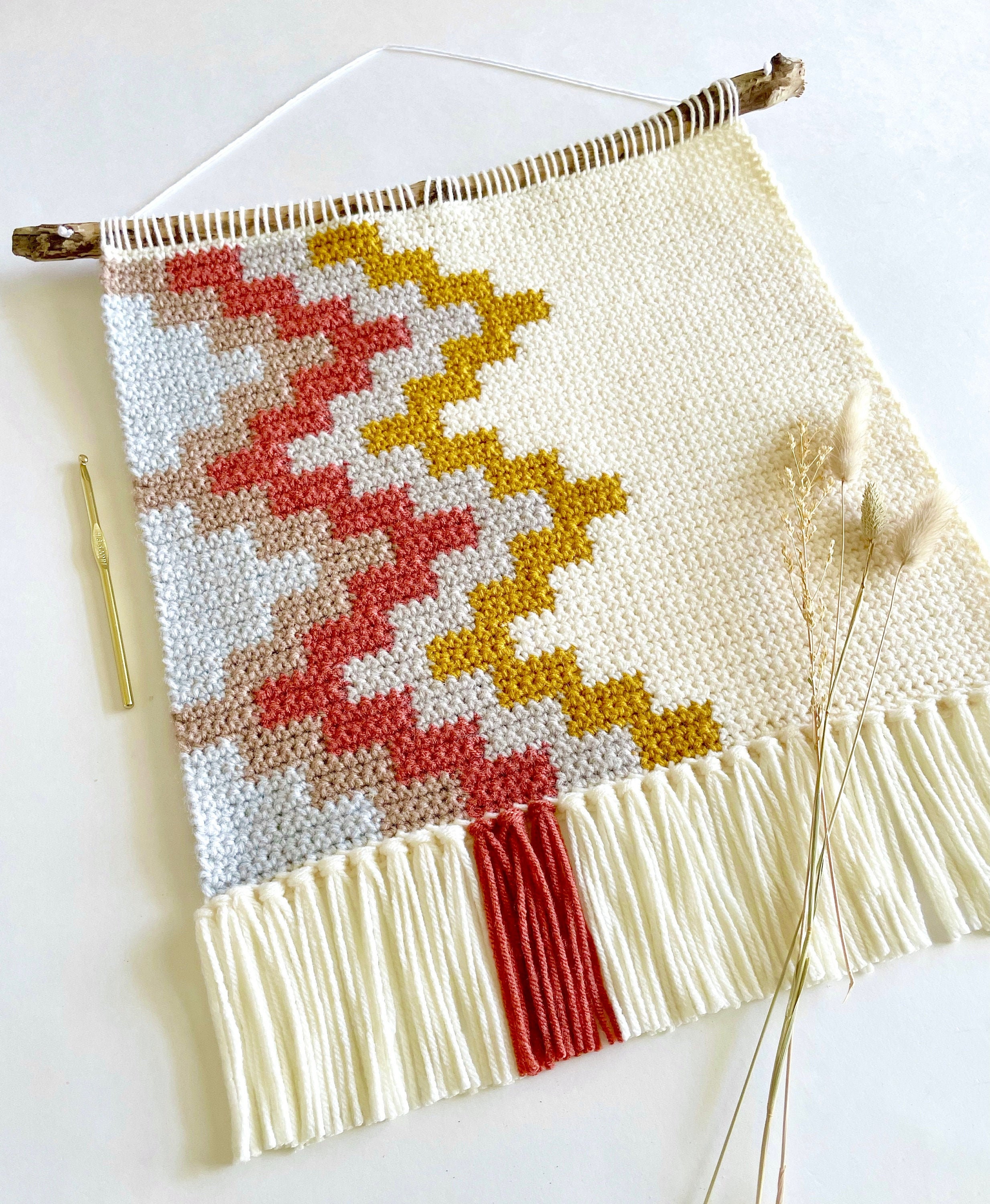 30 Pixel Crochet Patterns for Bold Colorwork, Blankets, Bags, and Amigurumi 1 Crochet Pattern The Pixel Zig Zag Wall Hanging Wall