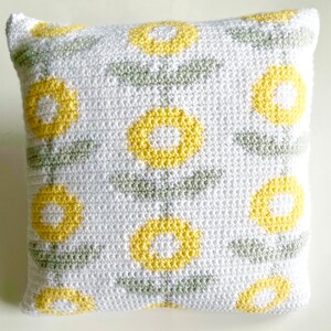 Crochet Pattern The Abstract Flower Pillow Crochet Pillow Pattern Modern Crochet Pattern Pillow Crochet Pattern Instant Download image 3