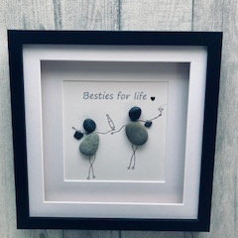 Pebble artBest friend giftBesties for life birthday gift
