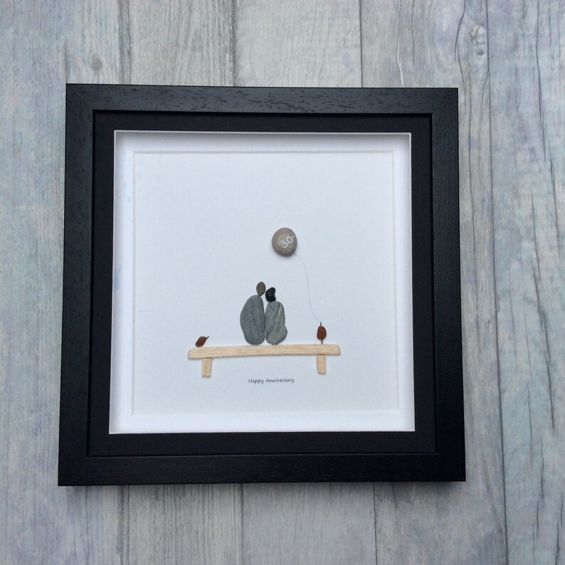 Pebble Art Anniversary Gift 30th Anniversary Couples Gift Etsy UK