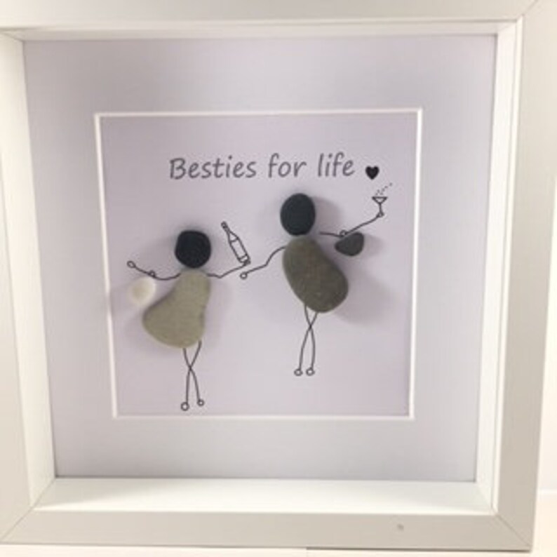 Pebble Art Best Friend Gift Besties For Life Birthday 50