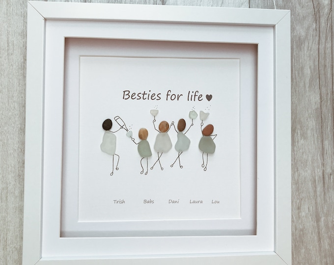 Pebble Art best Friends Gift Group Friendship Gift Cornish Etsy