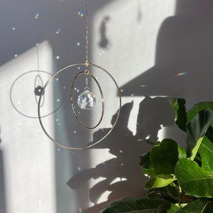 Galaxy Suncatcher, modern home decor, kinetic mobile