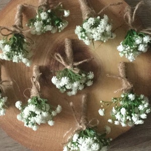 buttonholes Gypsophelia  x 2