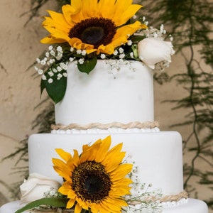 Topper torta nuziale girasole.