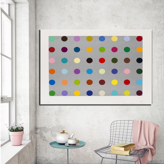 DAMIEN HIRST spot painting figurative print conceptual Etsy