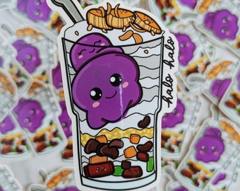 Halo Halo Glossy Vinyl Die-Cut Sticker, Filipino Food, Filipina, Pinoy Pinay Culture