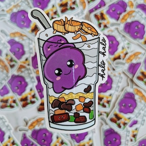 Halo Halo Glossy Vinyl Die-Cut Sticker, Filipino Food, Filipina, Pinoy Pinay Culture