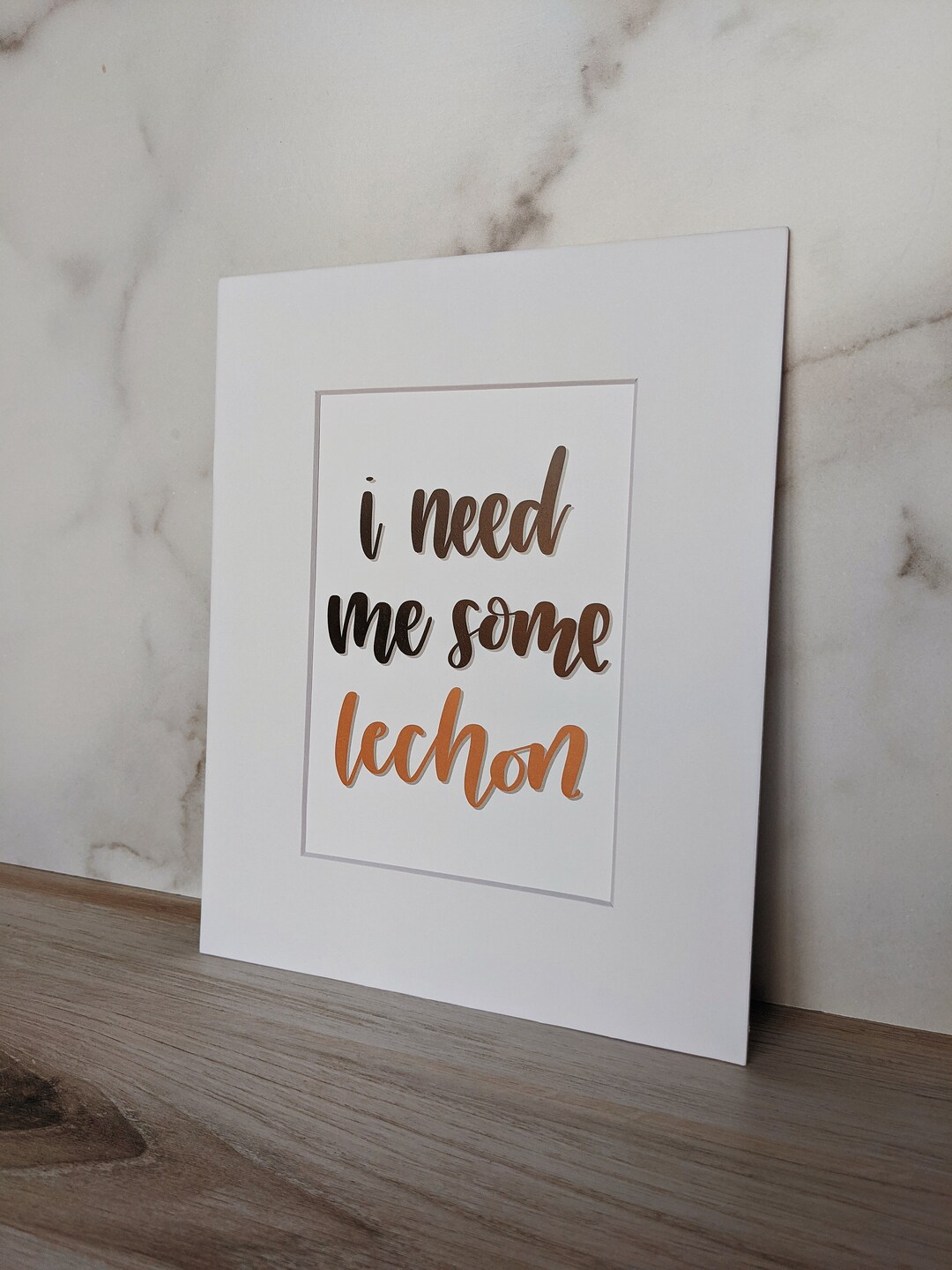 Lechon Package Lettering I Need Me Some Lechon, Filipino Tagalog Foodie Art Print, Calligraphy ...