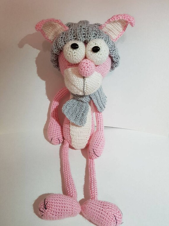 pink cat stuffed animal