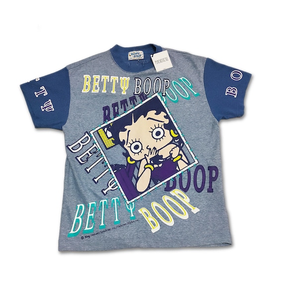 vintage single stitched betty boop allover print t