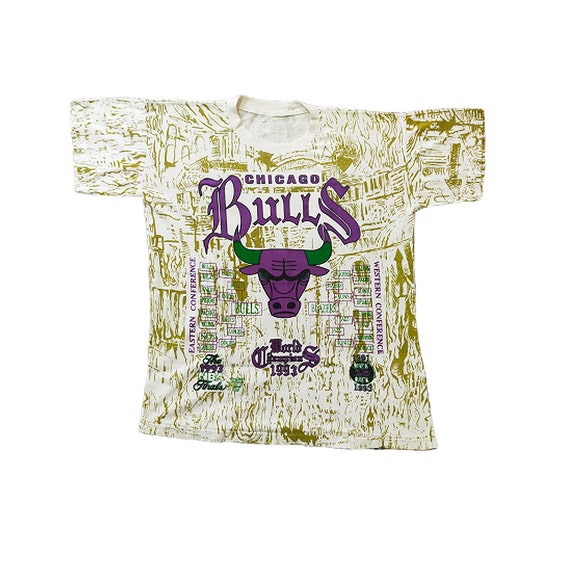 vintage NBA Chicago bulls 1993 allover print t shi