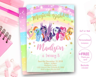 rainbow invitations etsy