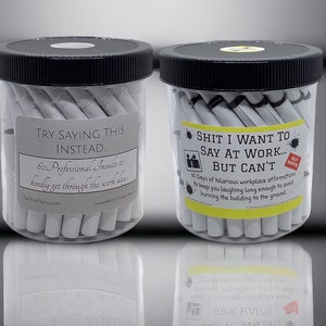 Coworker Combo Set | Powerhouse Sarcasm Jar Combo | Bold Office Humor for the Tough-Skinned Office Hero