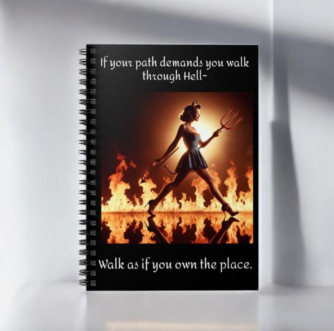 Empowering Spiral Notebook: Walk Through Hell - Ruled Line Journal - Etsy