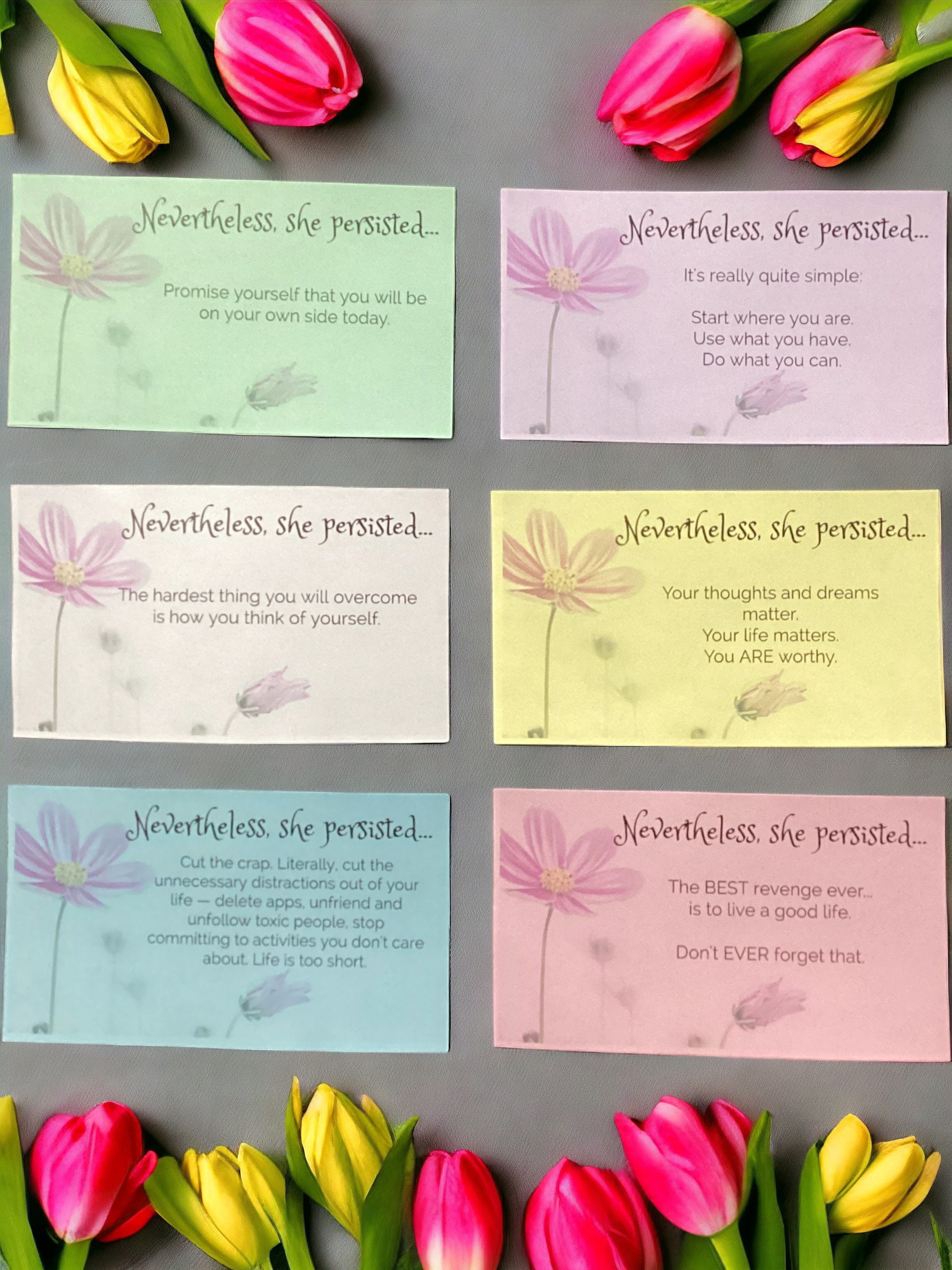 Nevertheless, She Persisted Affirmation Jar- Inspiration, Motivation, Uplifting Gift for All Women, Teenage Girls, Confidence Builder