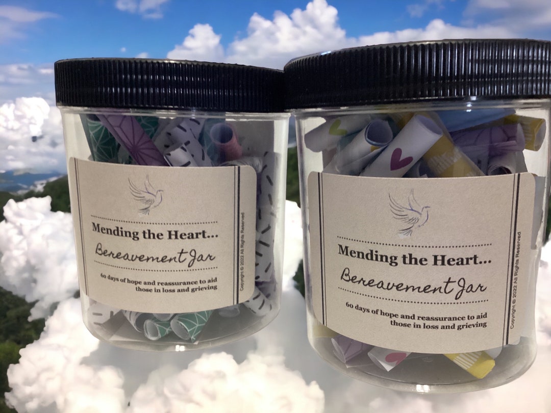 Grief Bereavement Affirmation Jar Mending the Heart 60 Etsy