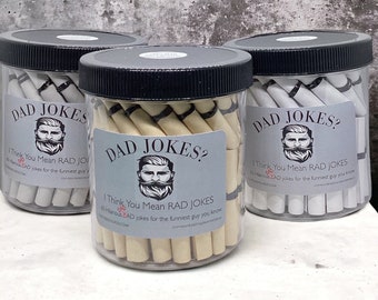 Dad Jokes? I think you mean RAD Jokes Gift Jar | 60 Days of Fun & Silly Humor for Dads | Unique Gift for Dads, Fathers, Bonus Dads