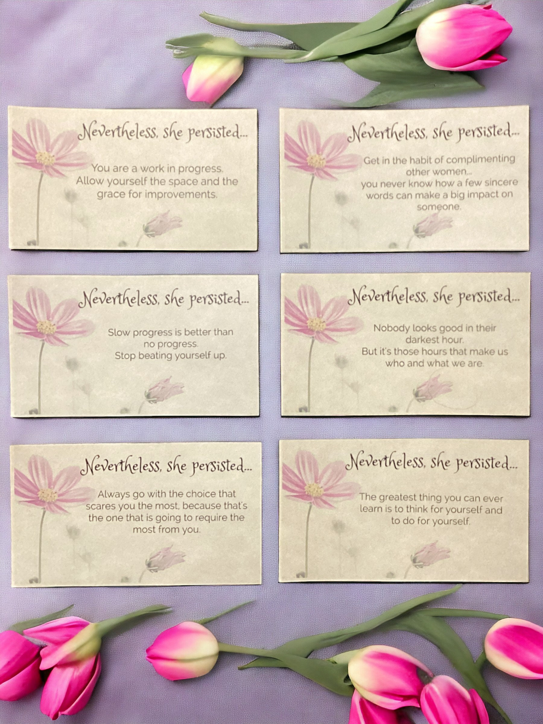 Nevertheless, She Persisted Affirmation Jar- Inspiration, Motivation, Uplifting Gift for All Women, Teenage Girls, Confidence Builder