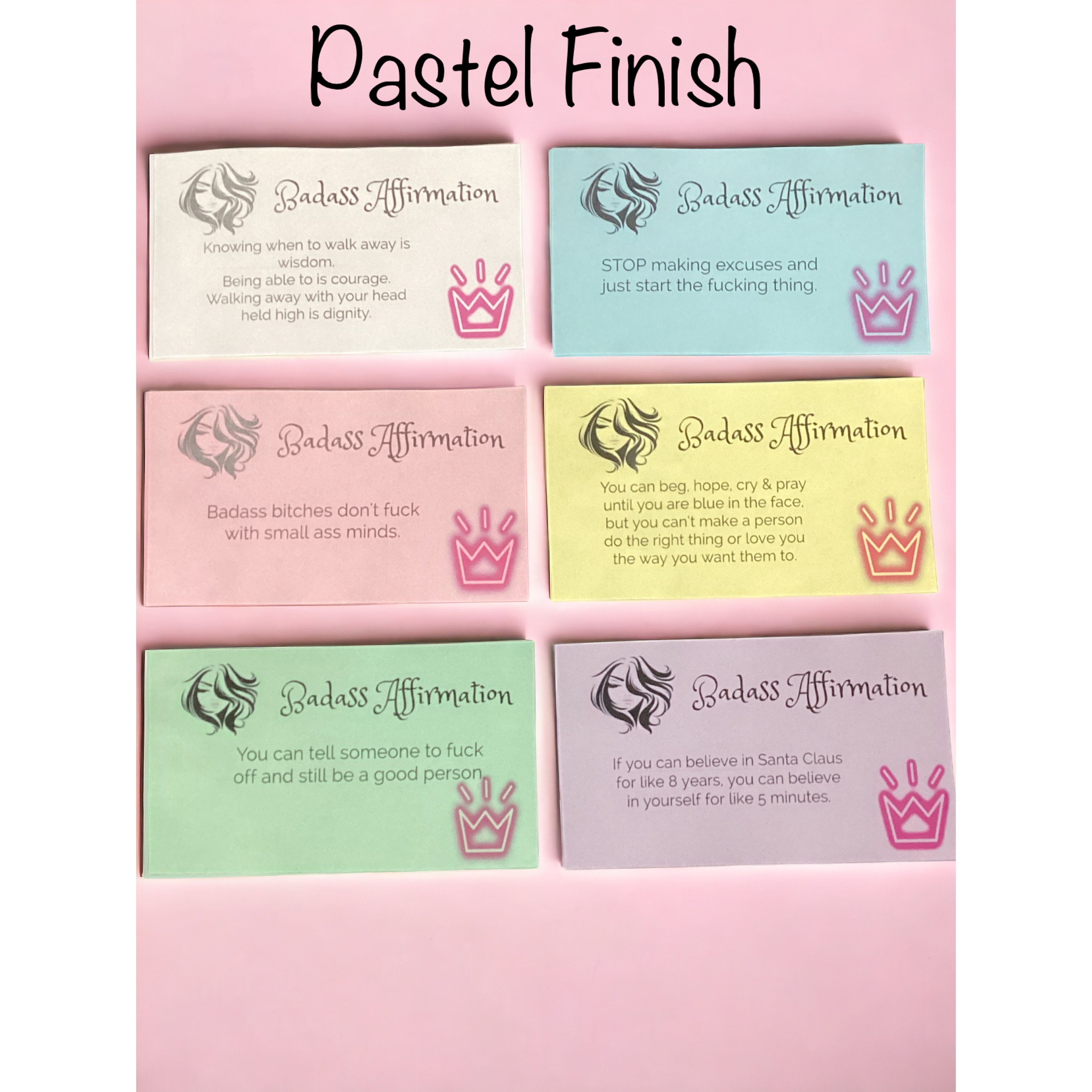 Badass Bitch Daily Affirmation Jar-60 Days of Empowerment & Confidence-Ass-Kicking Uplifting Quotes for Strong Women- Fun Gift for Women