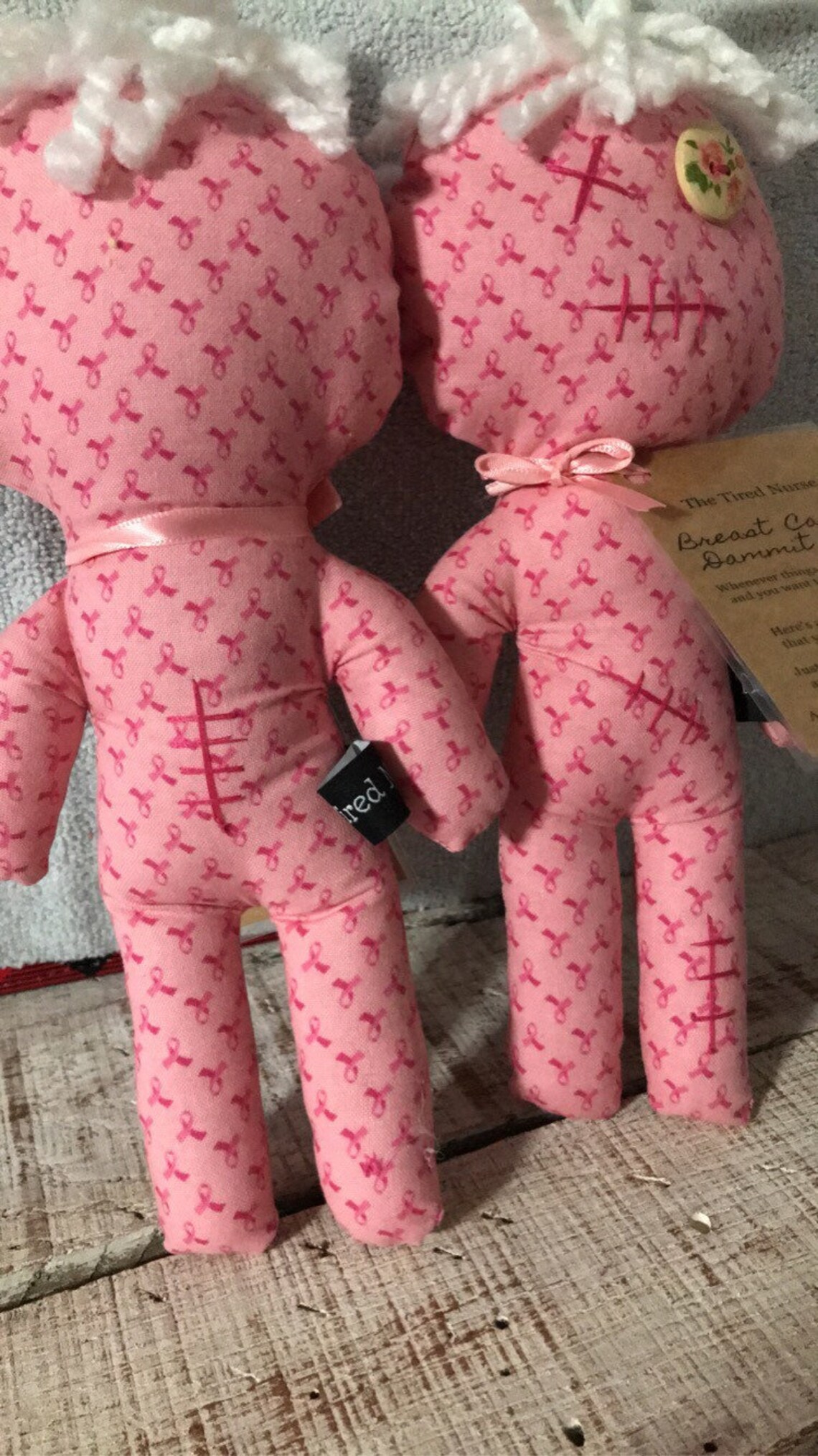 Breast Cancer Awareness Pink Dammit Doll Heck It Doll Etsy