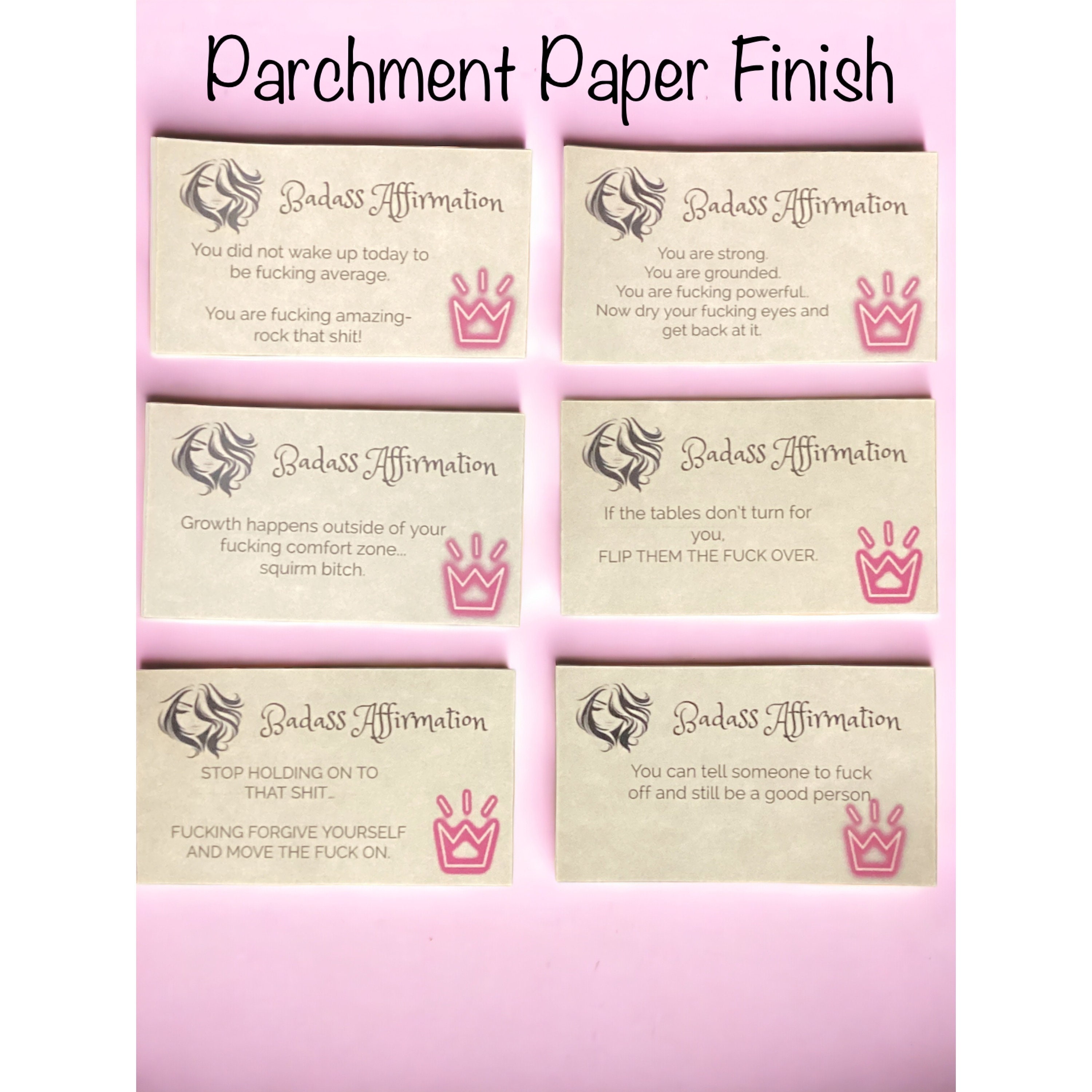 Badass Bitch Daily Affirmation Jar-60 Days of Empowerment & Confidence-Ass-Kicking Uplifting Quotes for Strong Women- Fun Gift for Women