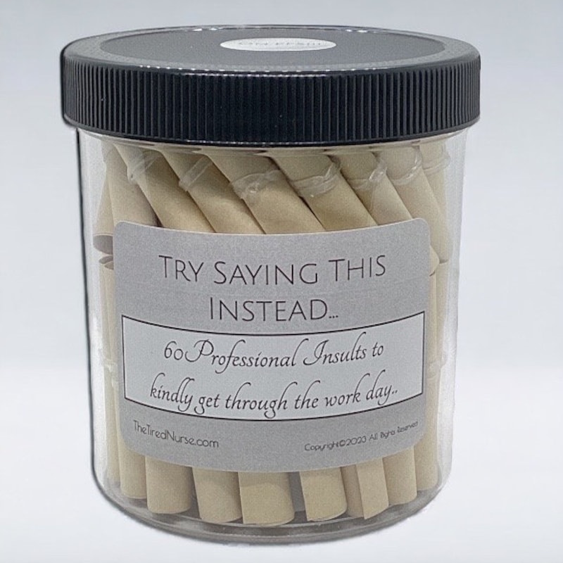 Professional Insults Affirmation Jar - Try Saying This Instead - Fun and Witty Affirmations for Work - Unique Gift for Office Humor